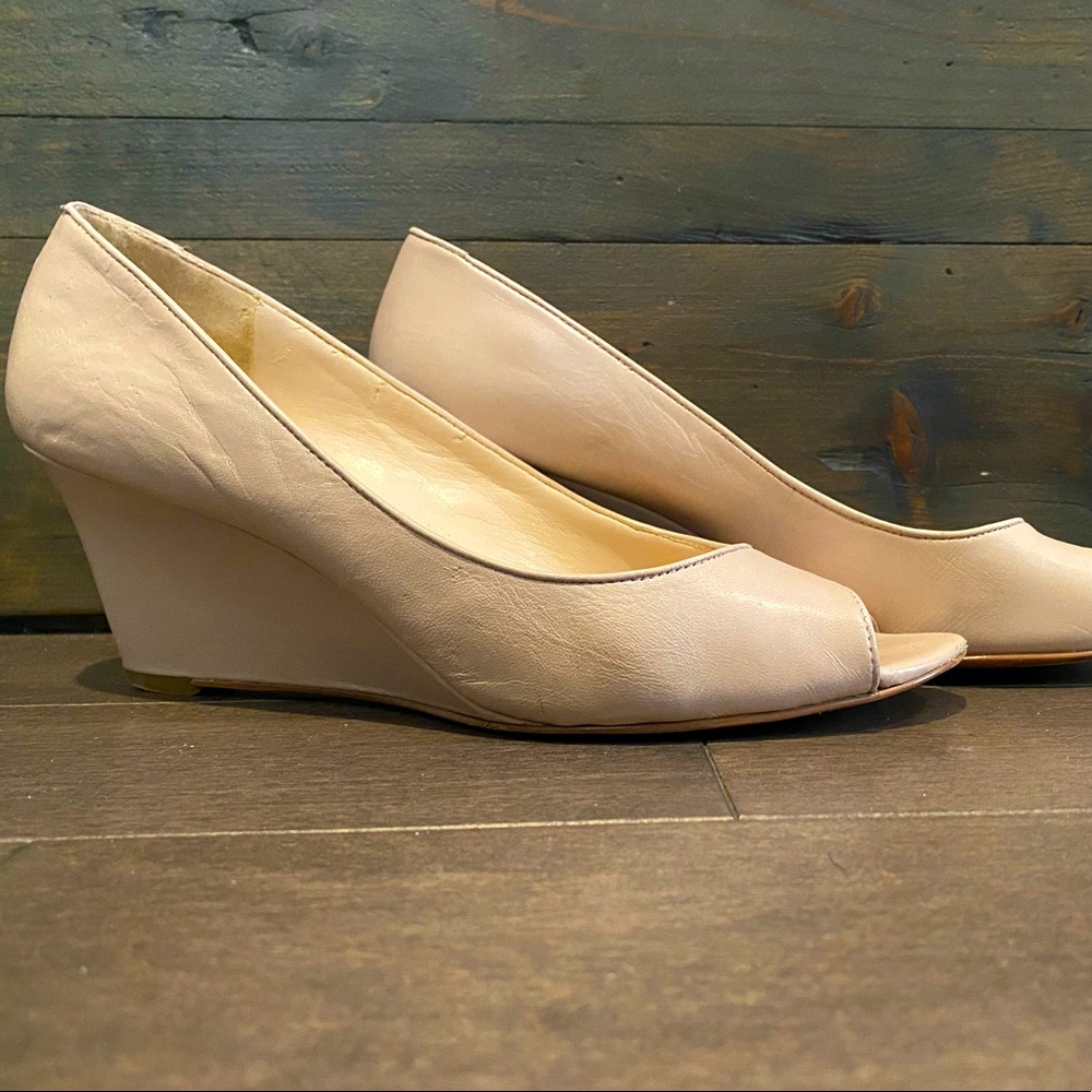 Nude wedge ninewest heel